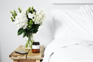 Bed and Flowers